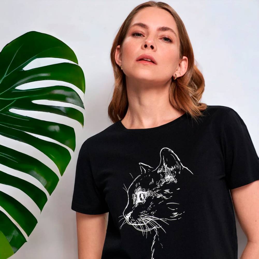 Жіноча футболка "Kitty" чорна