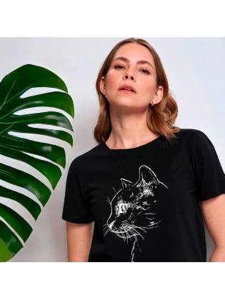 Женская футболка "Kitty" черная