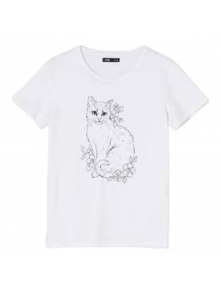 Женская футболка "Cats" белая