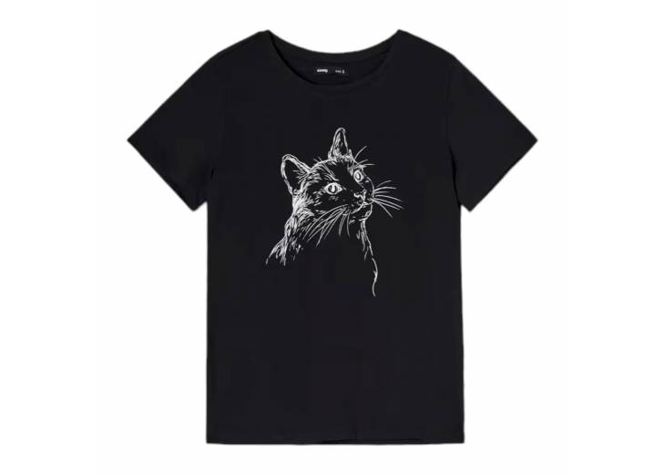 Женская футболка "Kitty" черная
