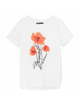Жіноча футболка "Poppy" молочна