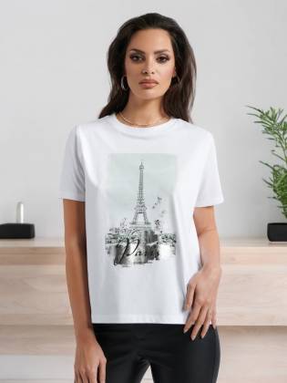 Жіноча футболка "Paris" біла