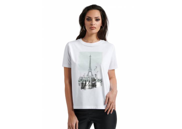 Жіноча футболка "Paris" біла