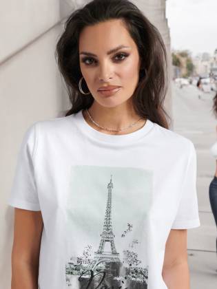 Жіноча футболка "Paris" біла