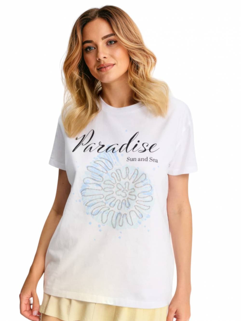 Жіноча футболка "Paradise" біла