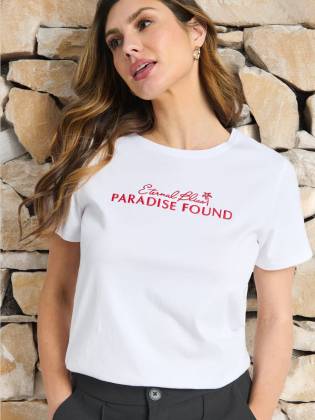 Жіноча футболка "Paradise" біла