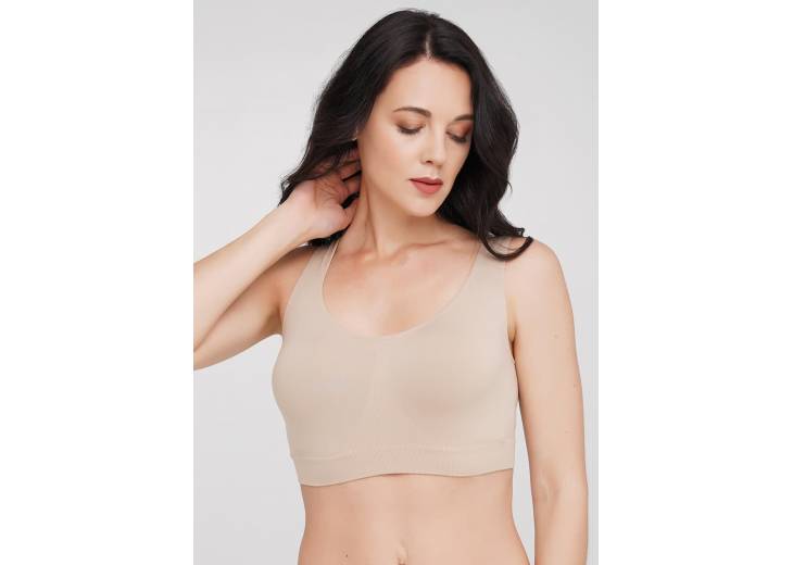 Топ бесшовный "TANK TOP" бежевый