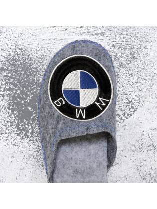 Войлочные тапочки "BMW" серые