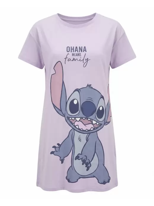 Нічна сорочка "Stitch"  бузкова 008