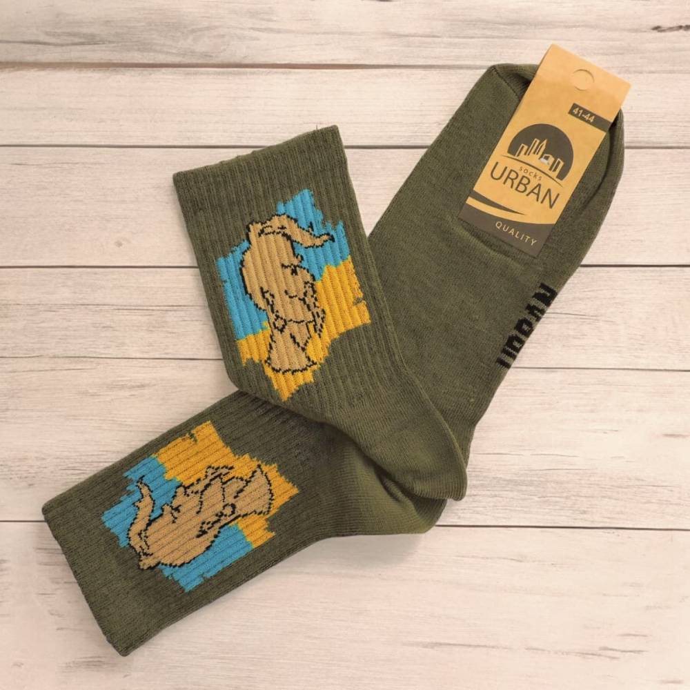 Чоловічі носки "Flag" хакі