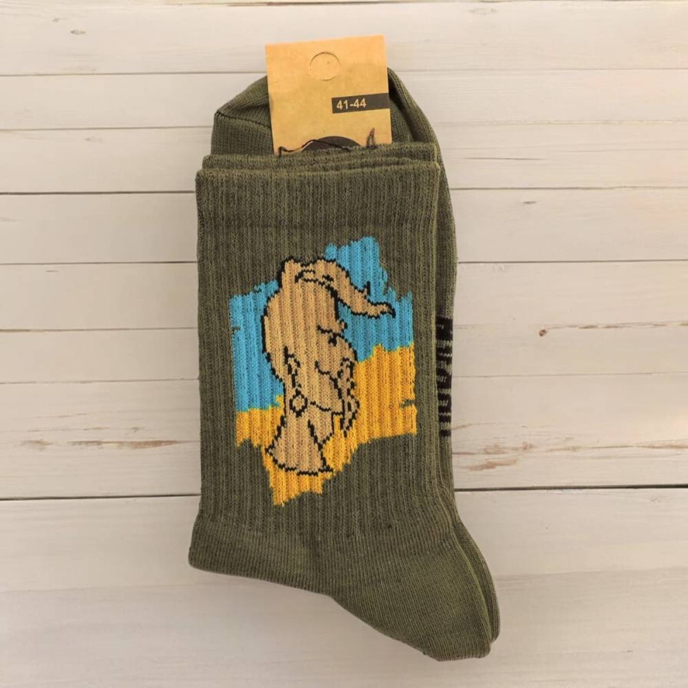 Чоловічі носки "Flag" хакі