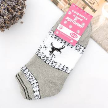 Женские короткие носки "Deer" серые Женские короткие носки "Deer" серые