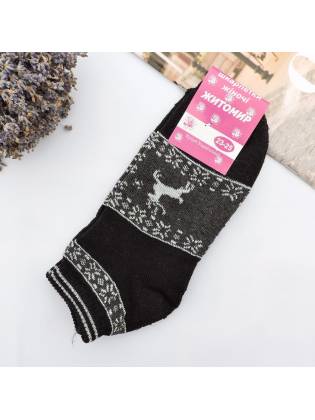 Женские короткие носки "Deer" черные