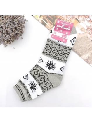 Женские махровые носки "Snowflake" серые