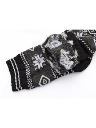 Жіночі махрові шкарпетки "Snowflake" чорні