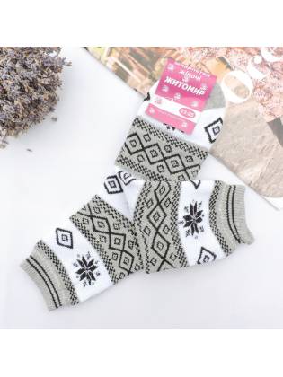 Женские махровые носки "Snowflake" серые