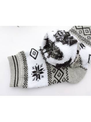 Женские махровые носки "Snowflake" серые