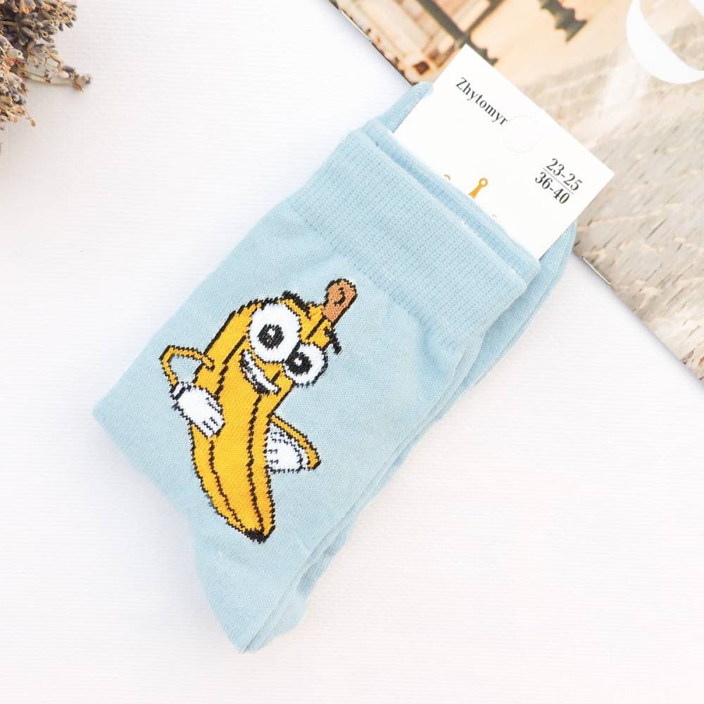 Жіночі носки "Bananas" блакитні