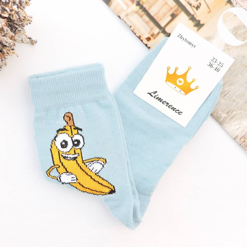 Жіночі носки "Bananas" блакитні