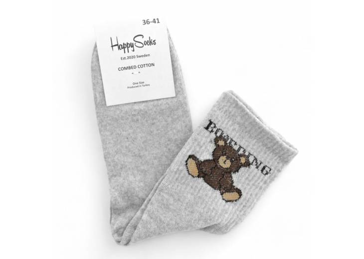 Женские носки "Bears" светло-серые