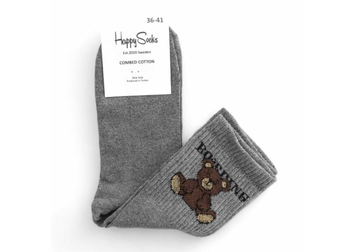 Женские носки "Bears" темно-серые