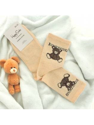 Жіночі шкарпетки "Bears" бежеві