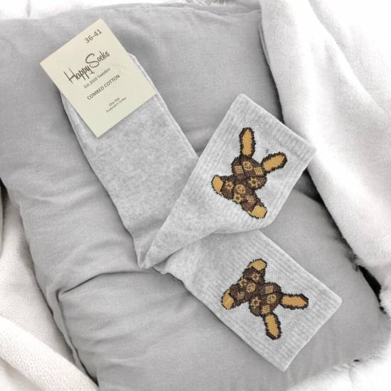 Женские носки "Bunny" светло-серые Женские носки "Bunny" светло-серые