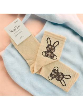 Женские носки "Bunny" бежевые