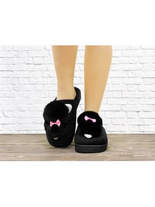 Домашние тапочки "Kitty" черные
