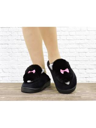 Домашние тапочки "Kitty" черные