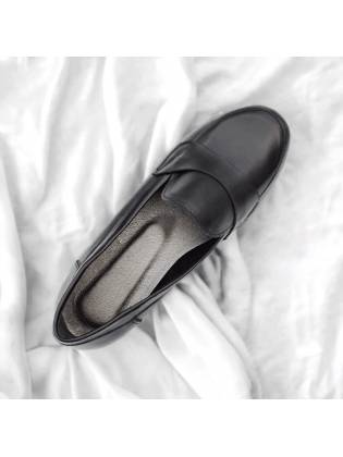 Женские кожаные лоферы "39-42" черные