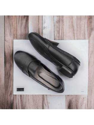 Женские кожаные лоферы "39-42" черные