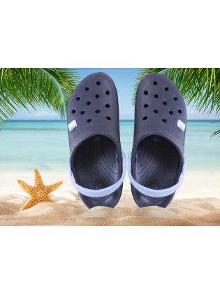 Пляжные кроксы "Summer" синие с голубым