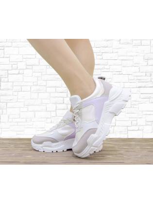 Женские кроссовки "Fluo" белые