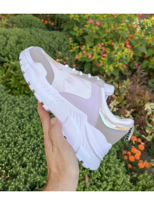 Женские кроссовки "Fluo" белые