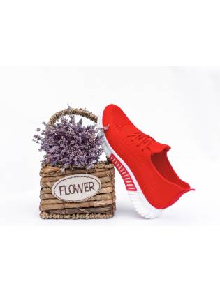Женские кроссовки "Elemets" красные