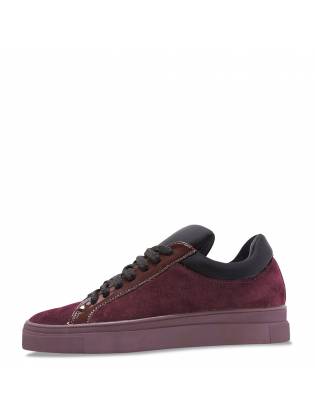 Женские замшевые кеды. Марсала.