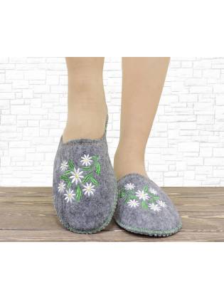 Войлочные тапочки "Chamomile" серые