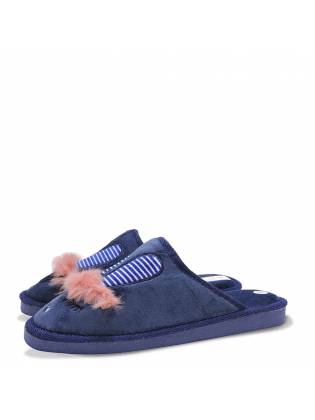 Домашние тапочки "Fur" синие