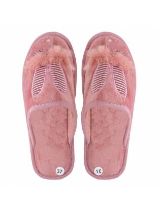 Домашние тапочки "Fur" розовые