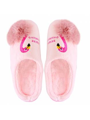 Домашние тапочки "Flamingo" розовые