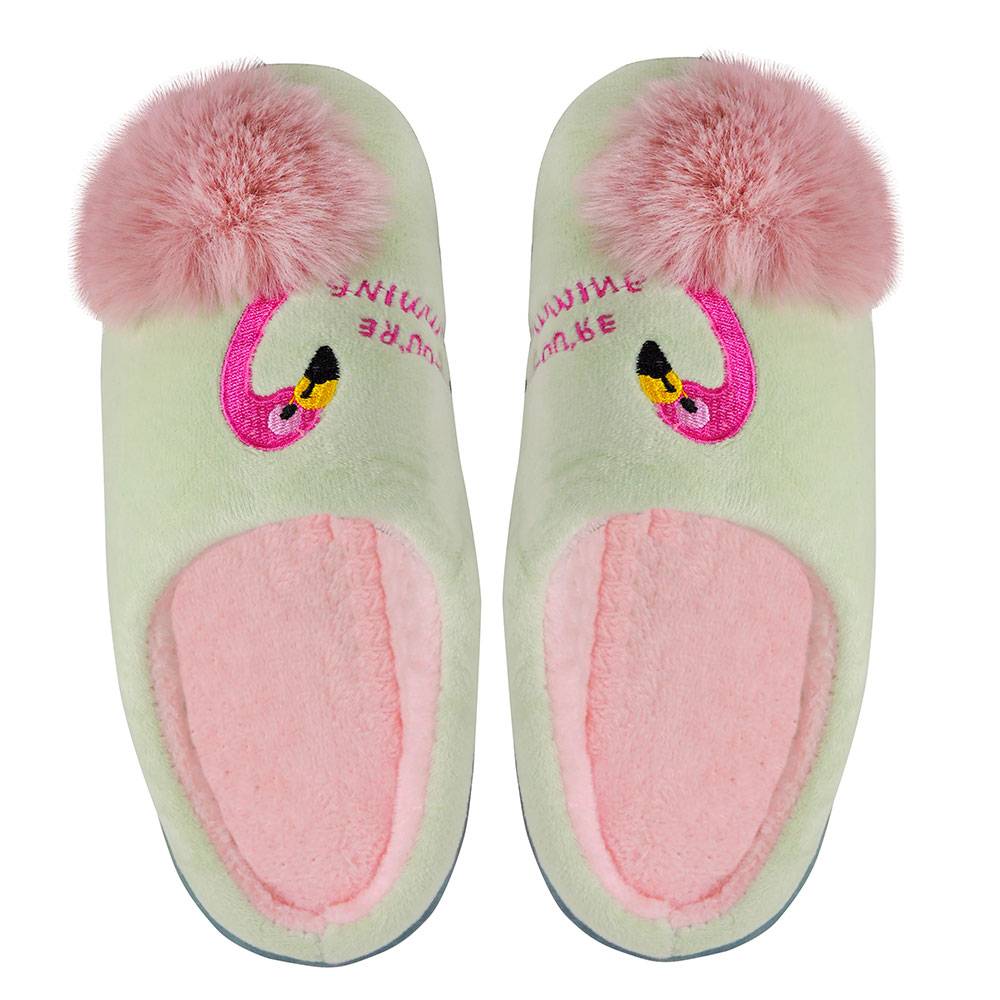 Домашні капці "Flamingo" салатові