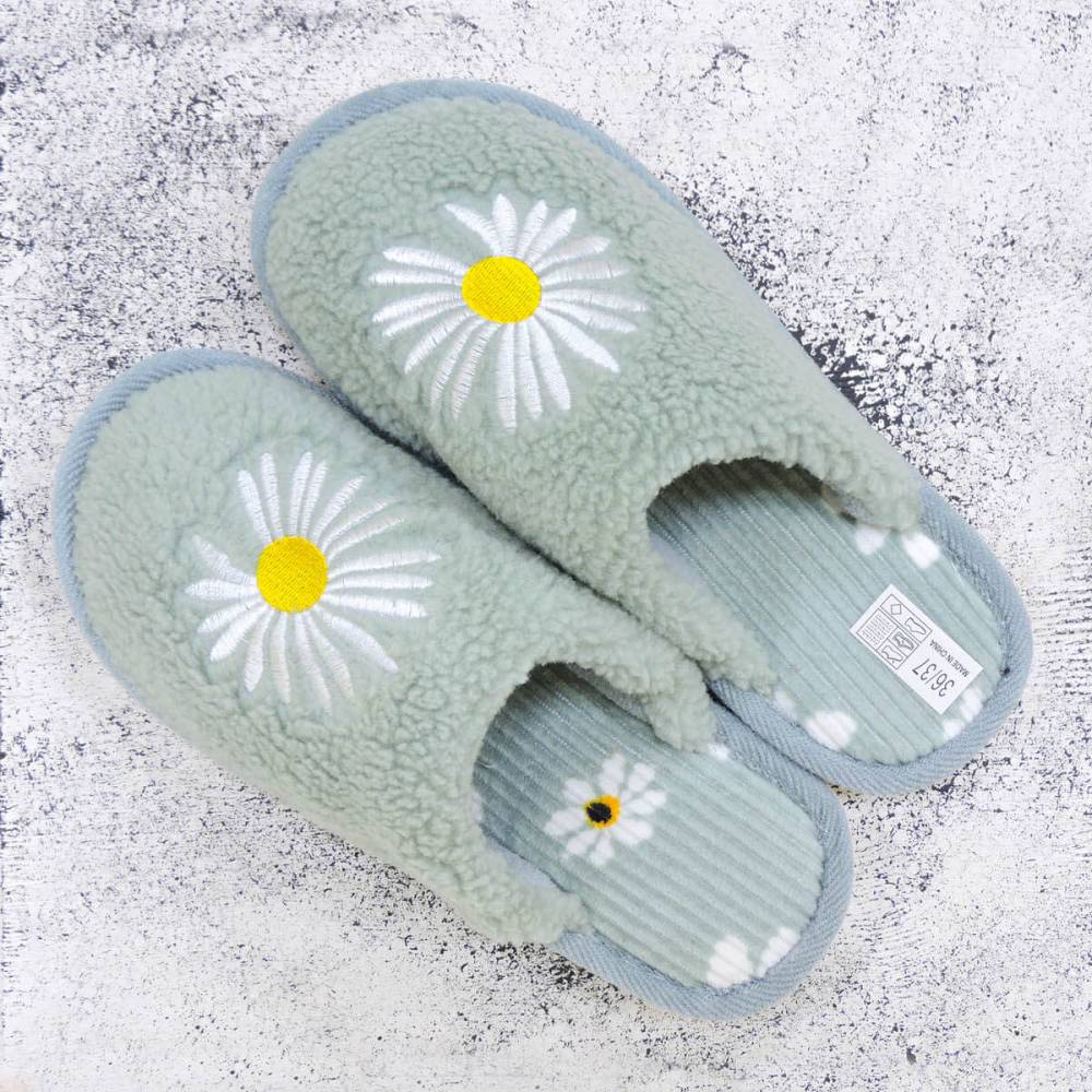Домашні капці "Chamomile" салатові