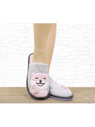 Женские тапочки "Hi!Kitty" серые