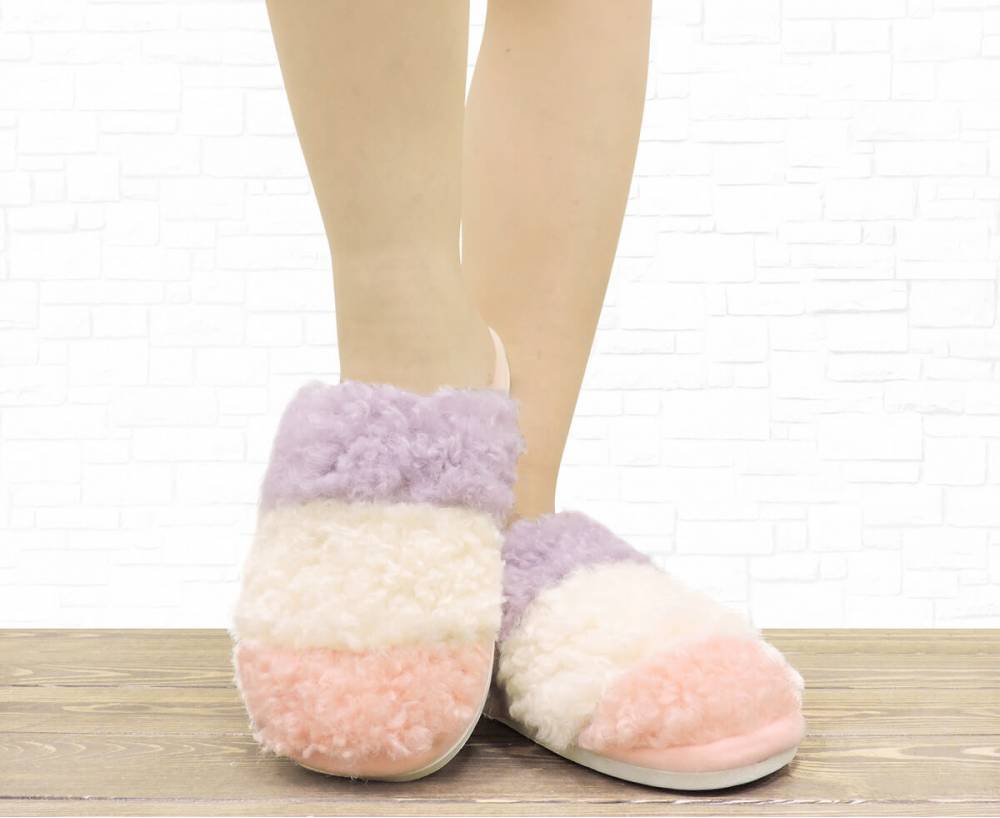 Жіночі капці "Fur" бежеві