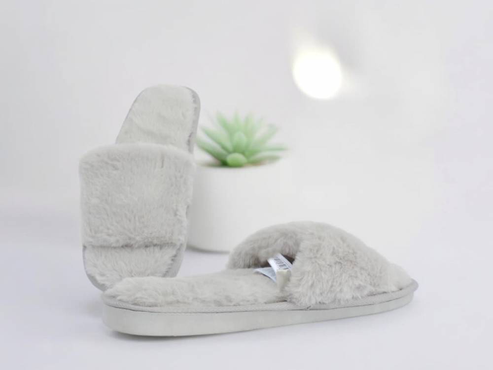 Жіночі капці "Fur" сірі