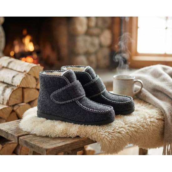 Жіночі бурки "Velcro" сірі
