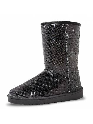 Зимние угги "Sequins" черные