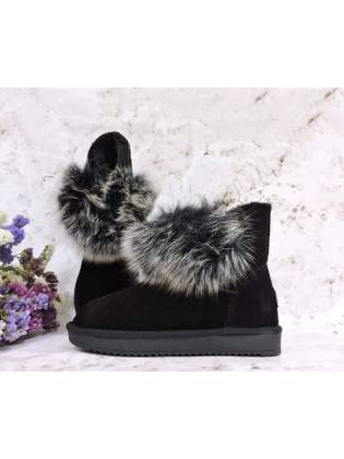 Женские угги "Fur" черные