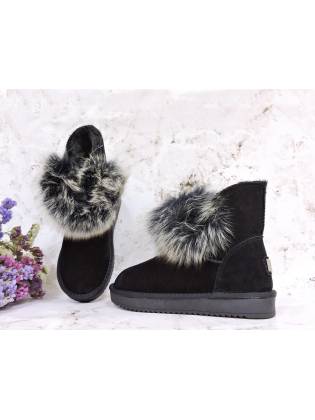 Женские угги "Fur" черные